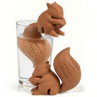 Huayoung 3-pcs Cut Squirrel Tea Infusers Safe &amp; Convenient Silicone Tea Filters (Blue) N10