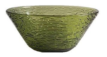 Anchor Hocking Soreno Avocado Green Glass ( 11" / 4 Quart - Salad / Fruit / Chip Serving Bowl )