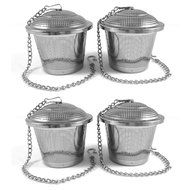Liangxiang Extra Fine Loose Leaf Tea Infuser / Stainless Steel Filter with Extended 7" Chain (2 Pack) N4