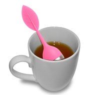 Ilyever Tea Infuser-Set of 4 Silicone Handle Stainless Steel Strainer Drip Tray Included - Loose Tea Steeper -... N4