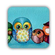 Generic Print With Owl Cute Funny Cute Cup Coaster Mdf Material N2