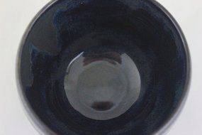 Chawan or Matcha Tea Bowl, Ceramic Bowls, Pottery Handmade in Vermont (Mixed Blue) N12
