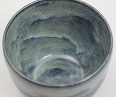 Chawan or Matcha Tea Bowl, Ceramic Bowls, Pottery Handmade in Vermont (Mixed Blue) N14