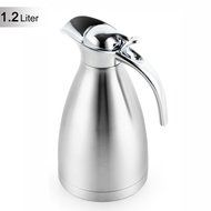 Satin Finish Stainless Steel Thermal Coffee Pot, Vacuum Insulated Carafe Flask Tea Kettle, 1.5 Liter N16