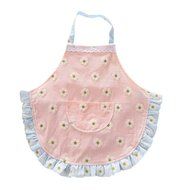 CRB Fashion Childrens Little Chef Flower Floral Ruffle Girls Toddler Kids Apron with Pockets (2T to 3T, Blue) N4
