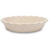Signature Housewares Sorrento Collection 10-Inch Pie Plate, Ivory Antiqued Finish N2