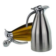 Satin Finish Stainless Steel Thermal Coffee Pot, Vacuum Insulated Carafe Flask Tea Kettle, 1.5 Liter N21
