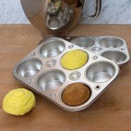 6 Cup Muffin Cooking Pan Heavyweight Steel Bakeware Baking Muffins &amp; Cupcakes N2