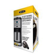BELLA Classics 10 Cup Thermal Carafe Programmable Coffee Maker, Bold Brew Stainless and Chrome N6