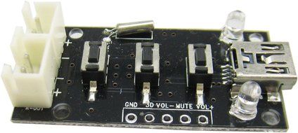 Yeeco Mini USB Audio Amplifier 5V Power Supply Power Audio Module+Audio Input Mini 2.0 with 3D Volume Adjustment N6