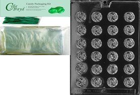 Cybrtrayd F023 Bite Size Roses Chocolate Candy Mold with Exclusive Cybrtrayd Copyrighted Chocolate Molding Instructions N2