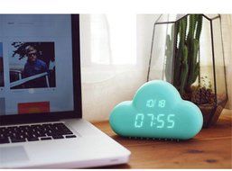 Surborder Shop Creative Cloud Shape LED Digital Alarm Clock with Sound-activated Function, Saving Power Mode and... N6