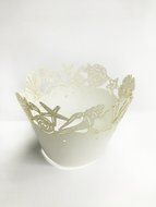 HUAL Cupcake Wrappers 50 Filigree Artistic Bake Cake Paper Cups Shell Lace Laser Cut Liner Baking Cup Muffin Case... N8
