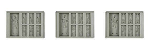 (2-Pack) Star Wars Han Solo in Carbonite Silicone Ice Trays / Chocolate Molds N5
