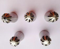 7 Style Stainless Steel Cake Decorating Crown Torch Round Petal Flower Piping Tips Spherical Spiral Waves Pattern... N4