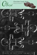 Cybrtrayd C112 Gingerbread Man Lolly Life of the Party Chocolate Candy Mold with Exclusive Cybrtrayd Copyrighted...