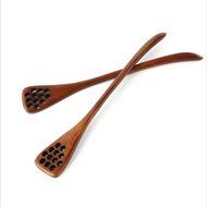 Lautechco&reg; 3pcs Japanese Style Wood Honey Stick Spoon Long Handle Honey Stirring Rod Jam Access Stick (Print Color) N3