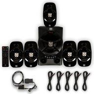 Blue Octave B54 Home Theater 5.1 Bluetooth Speaker System with Optical Input FM USB and 5 Ext. Cables
