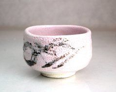 Sakura Shino Ceremony Tea Bowl | Ryu Mei | Japan | Chawan | Pink | Shinoyaki Pottery | 16oz | #47022 N2