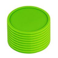 Fu Store Rubber Silicone Drink Coasters (Set of 2 Pieces), Black N23
