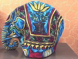 Elephant Quilted Tea Cozy/Embroidered French press cosy/Teapot/cafeti&egrave;re/coffee plunger/kettle/percolator/server... N8