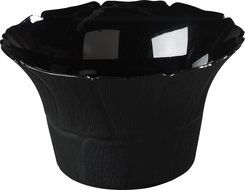 Carlisle 693103 Petal Mist Polycarbonate Bell Bowl, 3.4 qt. Capacity, 9.75 x 5.62", Black (Case of 4) N6