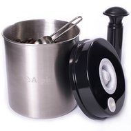 Coffee Storage Container. Best Vacuum Seal Canister For Whole Bean Or Ground. Solid Stainless Steel Vault And... N5