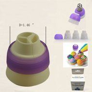 TANGCHU DIY Baking ColorSwirl 3-Color Coupler Decorating Tool Cake Dessert Decorators Icing Piping Bag Pastry...