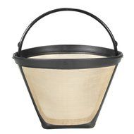 KINGSO Cone Style Gold Permanent Coffee Filter for 10-12 Cups Pack of 2 N6