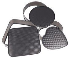 Round Cake Pan Molds for Baking 9 Inch Black Stainless Steel Baking Pan Durable Non-stick Durable Leakproof Bakeware... N9
