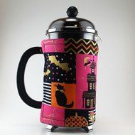 Halloween Theme, 8 cup French Press Cozy, Cafetiere Cosy