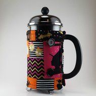 Halloween Theme, 8 cup French Press Cozy, Cafetiere Cosy N2