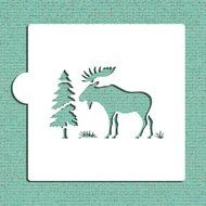 Moose Cookie and Craft Stencil CM054 by Designer Stencils