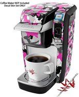 Sexy Girl Silhouette Camo Hot Pink (Fuchsia) - Decal Style Vinyl Skin fits Keurig K10 Mini Plus Coffee Makers... N3