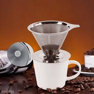 Reusable Stainless Pour Over Drip Mesh Coffee Tea Filter Holder Percolator N4