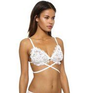PHOTNO Women White Lace Swimsuit Bandage Vest Lingerie Bra Top N5