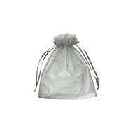 12" x 14" Silver Organza Favor Bags - 10 Pack
