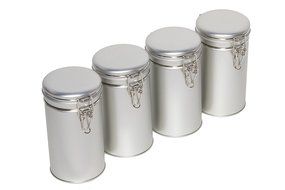 PureTea Latching Tea Tin, Tea Canister, Spice Storage Tins, Coffee Canister, Loose Leaf Tea, Stainless Steel Canister... N13