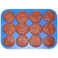 Muffin Pan Silicone and Cupcake Maker 12 Cup Quality Muffin Bake Pan (Blue) N6