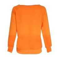 Oksale Women Halloween Pumpkin Cotton O-Neck Long Sleeved Blouse Shirt (S) N3