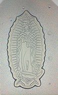 Flexible Resin Mold Virgin Mary Virgen de Guadalupe 3&quot; x 1.5&quot; x 1/4&quot; Deep