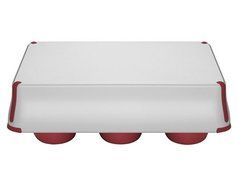 Bake Porter 6-Cup Jumbo Muffin Pan with Serving Cover, Red N3