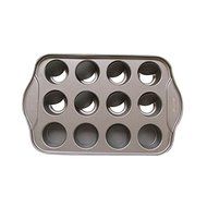 Gabkey Nonstick Small Cheesecake Pan Metallic Mini Muffin Pan Removable Bottom 12 Cavity Square N4