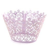 HUAL Cupcake Wrappers 50 Filigree Artistic Bake Cake Paper Cups Flowers Lace Laser Cut Liner Baking Cup Muffin... N15