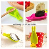 Amgate Rabbit-shaped Silicone Tea Bag Holder for Cup Mug Set of 5 Multi-colored N2