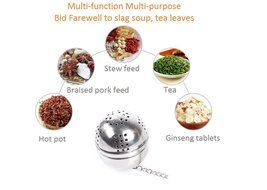 Healthcom 2pcs Stainless Steel Tea Ball Strainers Mesh Tea Ball Strainer Tea Infuser Strainers Tea Strainer Filters N2