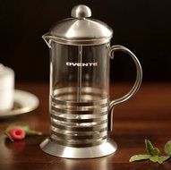 Ovente FSC12S 12oz Stainless Steel French Press Coffee Maker, Great for Brewing Coffee and Tea, 3 cup, Nickel... N10