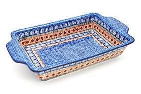 Polish Pottery Baker - Rectangular Brownie Pan - Aztec Sun