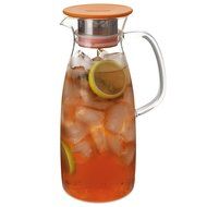 FORLIFE Mist Glass Ice Tea Jug , 50-Ounce, Red N6