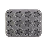 Cake Boss Novelty Nonstick Bakeware 12-Cup Star Molded Cookie Pan, Gray N2